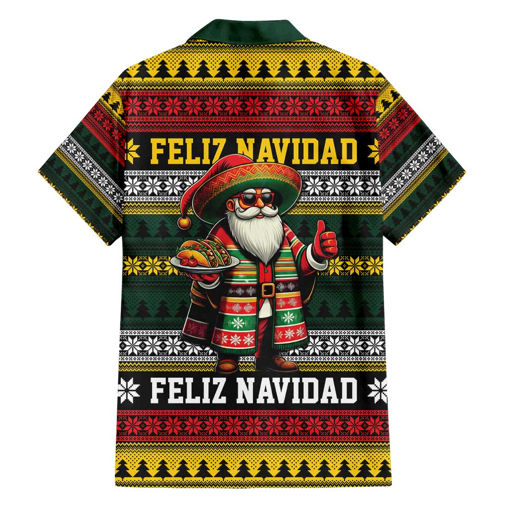 Mexican Santa Sombrero Family Matching Off Shoulder Maxi Dress and Hawaiian Shirt Feliz Navidad Mexico - Wonder Print Shop