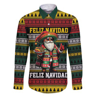 Mexican Santa Sombrero Family Matching Short Sleeve Bodycon Dress and Hawaiian Shirt Feliz Navidad Mexico - Wonder Print Shop