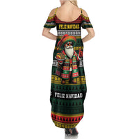 Mexican Santa Sombrero Family Matching Summer Maxi Dress and Hawaiian Shirt Feliz Navidad Mexico - Wonder Print Shop