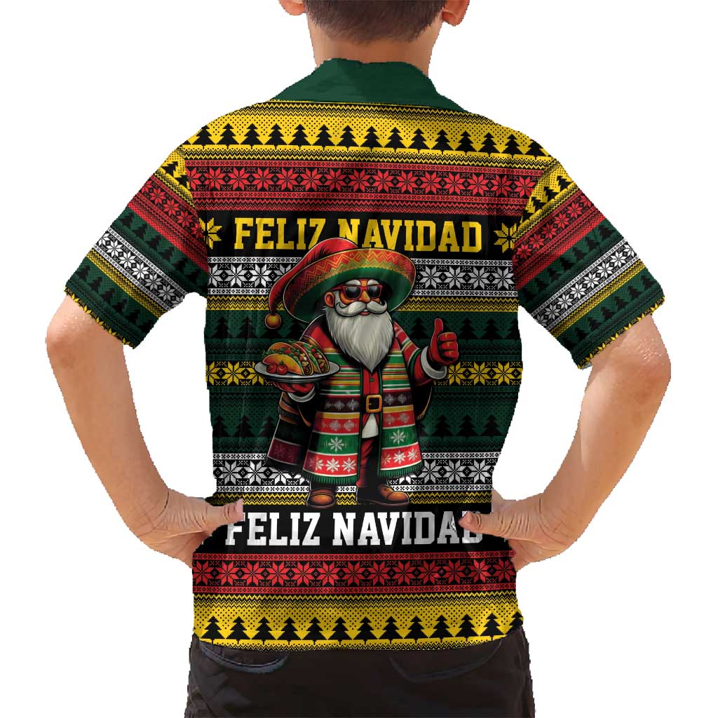 Mexican Santa Sombrero Family Matching Tank Maxi Dress and Hawaiian Shirt Feliz Navidad Mexico - Wonder Print Shop