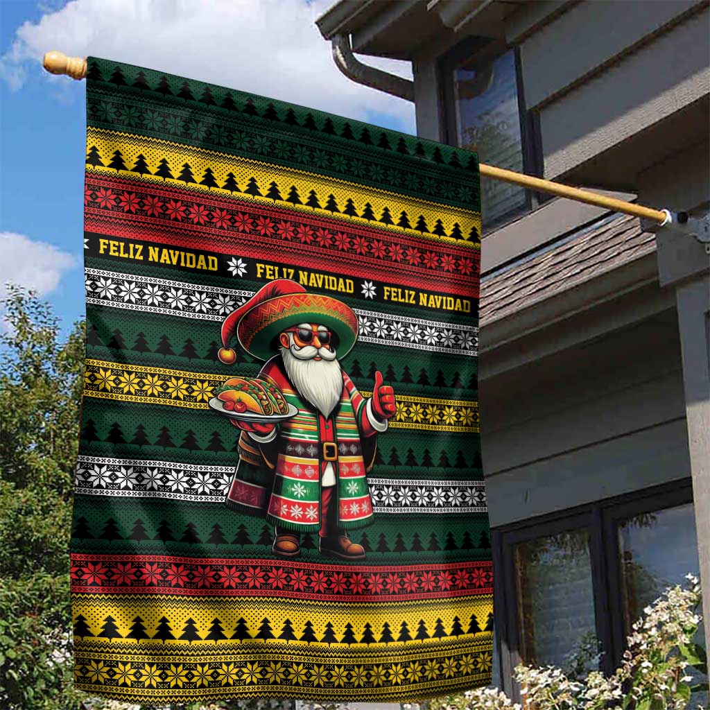 Mexican Santa Sombrero Garden Flag Feliz Navidad Mexico - Wonder Print Shop