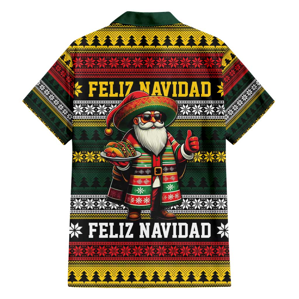 Mexican Santa Sombrero Hawaiian Shirt Feliz Navidad Mexico - Wonder Print Shop