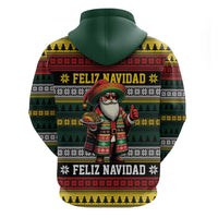 Mexican Santa Sombrero Hoodie Feliz Navidad Mexico - Wonder Print Shop