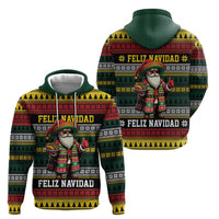 Mexican Santa Sombrero Hoodie Feliz Navidad Mexico - Wonder Print Shop