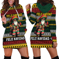 Mexican Santa Sombrero Hoodie Dress Feliz Navidad Mexico - Wonder Print Shop