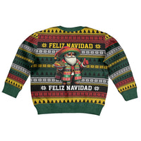 Mexican Santa Sombrero Kid Ugly Christmas Sweater Feliz Navidad Mexico - Wonder Print Shop