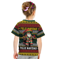 Mexican Santa Sombrero Kid T Shirt Feliz Navidad Mexico - Wonder Print Shop