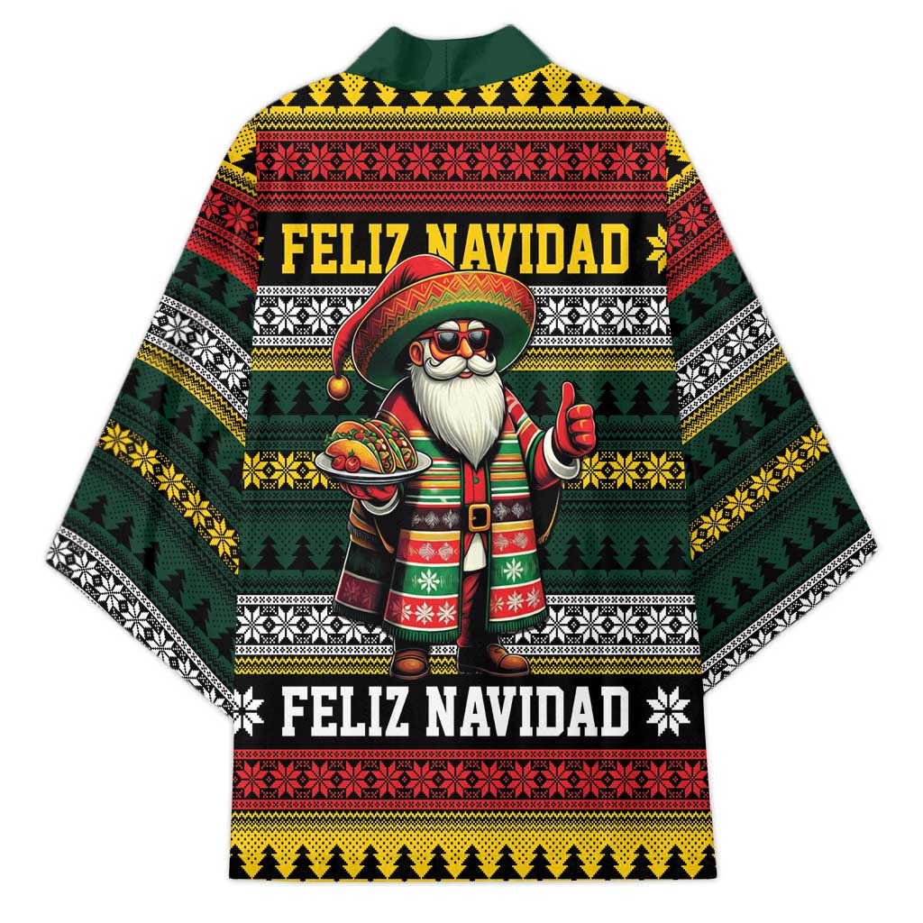 Mexican Santa Sombrero Kimono Feliz Navidad Mexico - Wonder Print Shop
