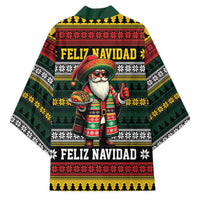 Mexican Santa Sombrero Kimono Feliz Navidad Mexico - Wonder Print Shop