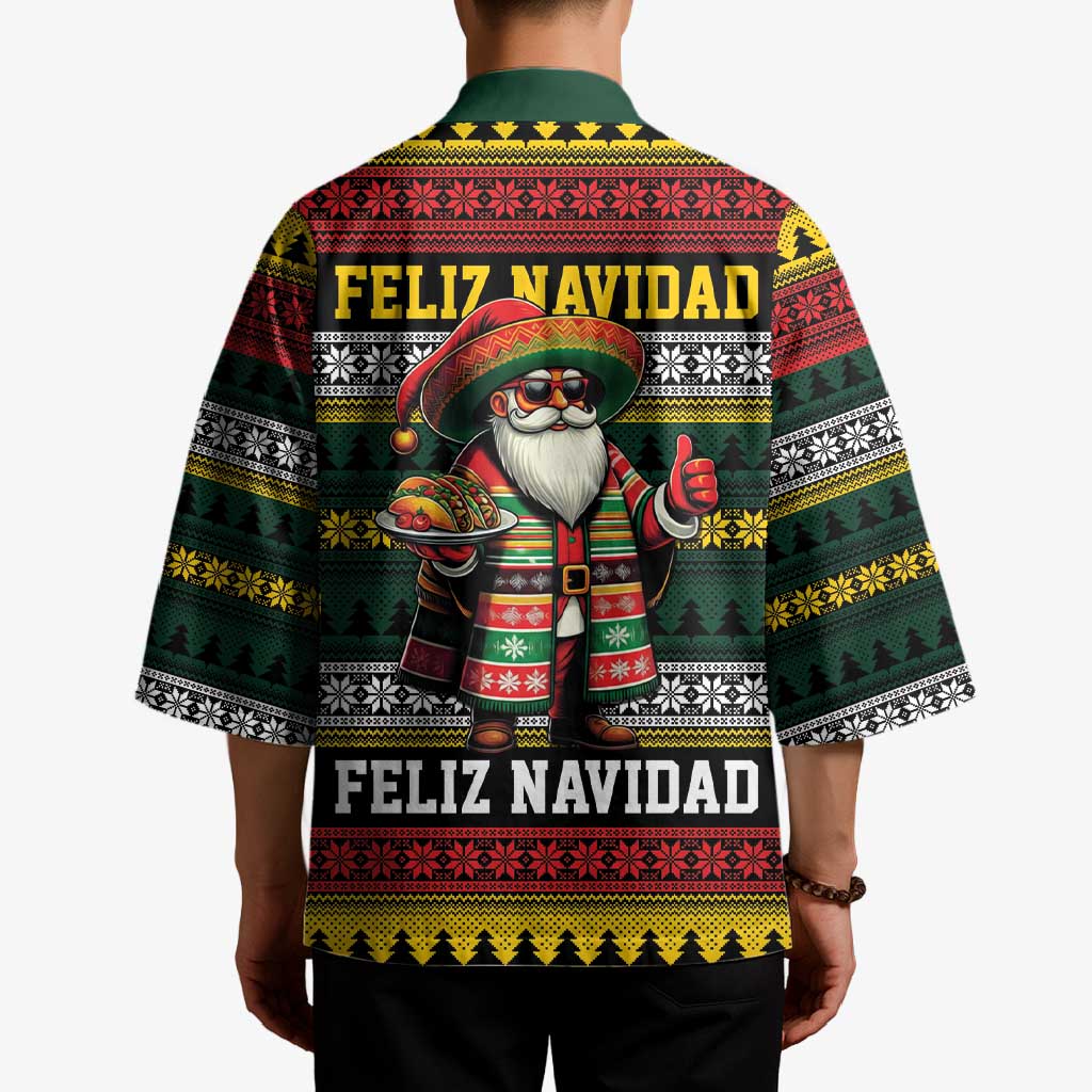 Mexican Santa Sombrero Kimono Feliz Navidad Mexico - Wonder Print Shop