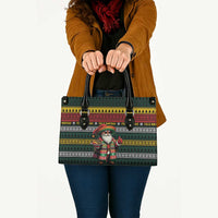 Mexican Santa Sombrero Leather Bag Feliz Navidad Mexico - Wonder Print Shop