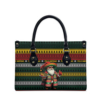 Mexican Santa Sombrero Leather Bag Feliz Navidad Mexico - Wonder Print Shop