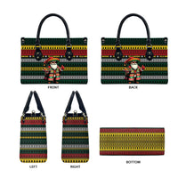 Mexican Santa Sombrero Leather Bag Feliz Navidad Mexico - Wonder Print Shop