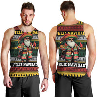 Mexican Santa Sombrero Men Tank Top Feliz Navidad Mexico - Wonder Print Shop
