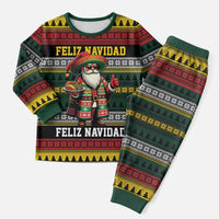 Mexican Santa Sombrero Christmas Pajama Set Feliz Navidad Mexico - Wonder Print Shop