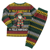 Mexican Santa Sombrero Christmas Pajama Set Feliz Navidad Mexico - Wonder Print Shop