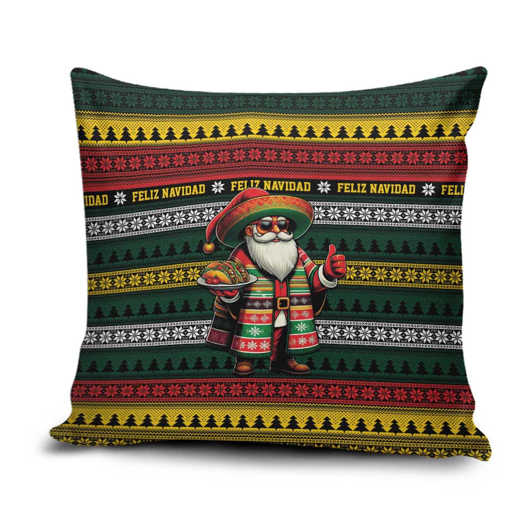 Mexican Santa Sombrero Pillow Cover Feliz Navidad Mexico - Wonder Print Shop