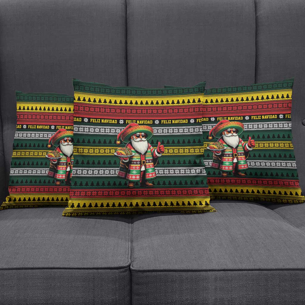 Mexican Santa Sombrero Pillow Cover Feliz Navidad Mexico - Wonder Print Shop