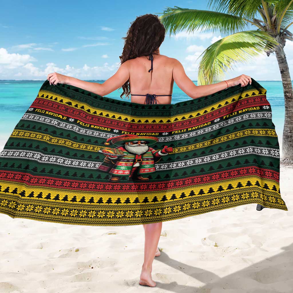 Mexican Santa Sombrero Sarong Feliz Navidad Mexico - Wonder Print Shop