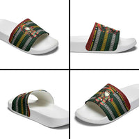 Mexican Santa Sombrero Slide Sandals Feliz Navidad Mexico - Wonder Print Shop