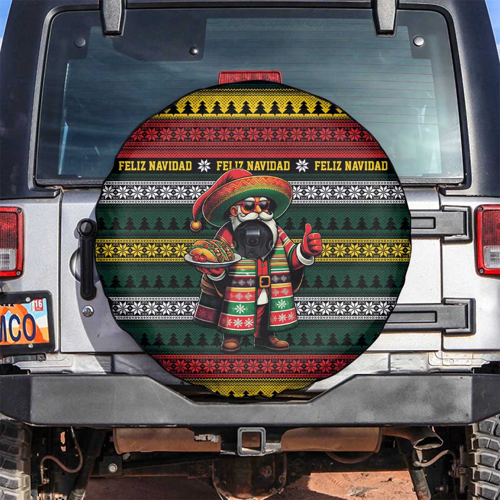 Mexican Santa Sombrero Spare Tire Cover Feliz Navidad Mexico - Wonder Print Shop
