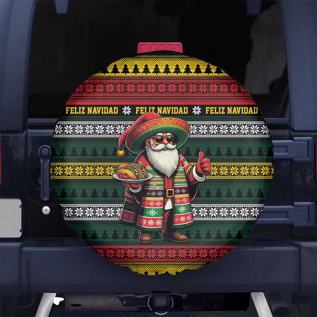 Mexican Santa Sombrero Spare Tire Cover Feliz Navidad Mexico - Wonder Print Shop