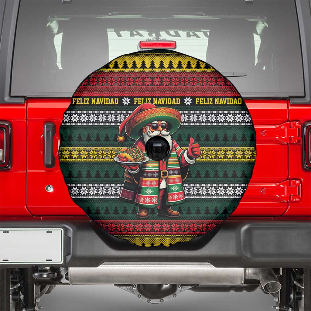 Mexican Santa Sombrero Spare Tire Cover Feliz Navidad Mexico - Wonder Print Shop