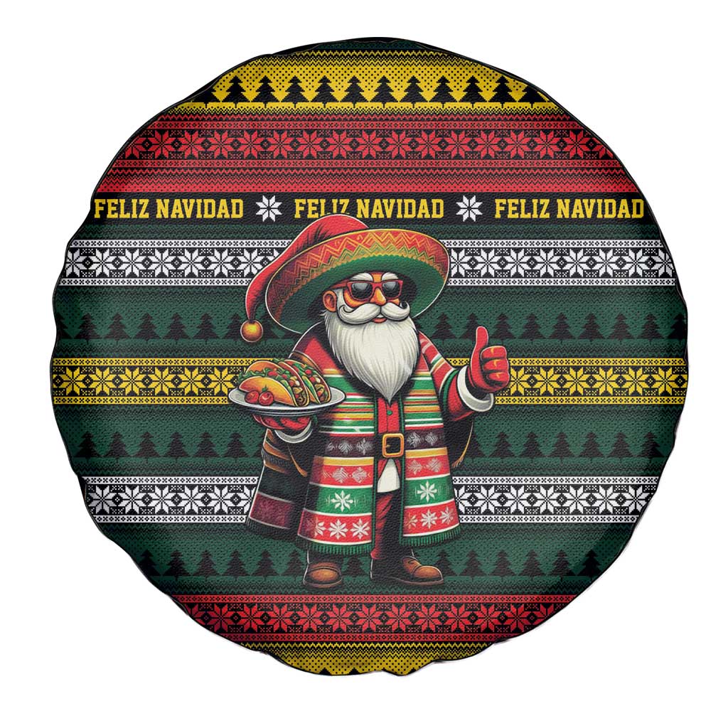 Mexican Santa Sombrero Spare Tire Cover Feliz Navidad Mexico - Wonder Print Shop