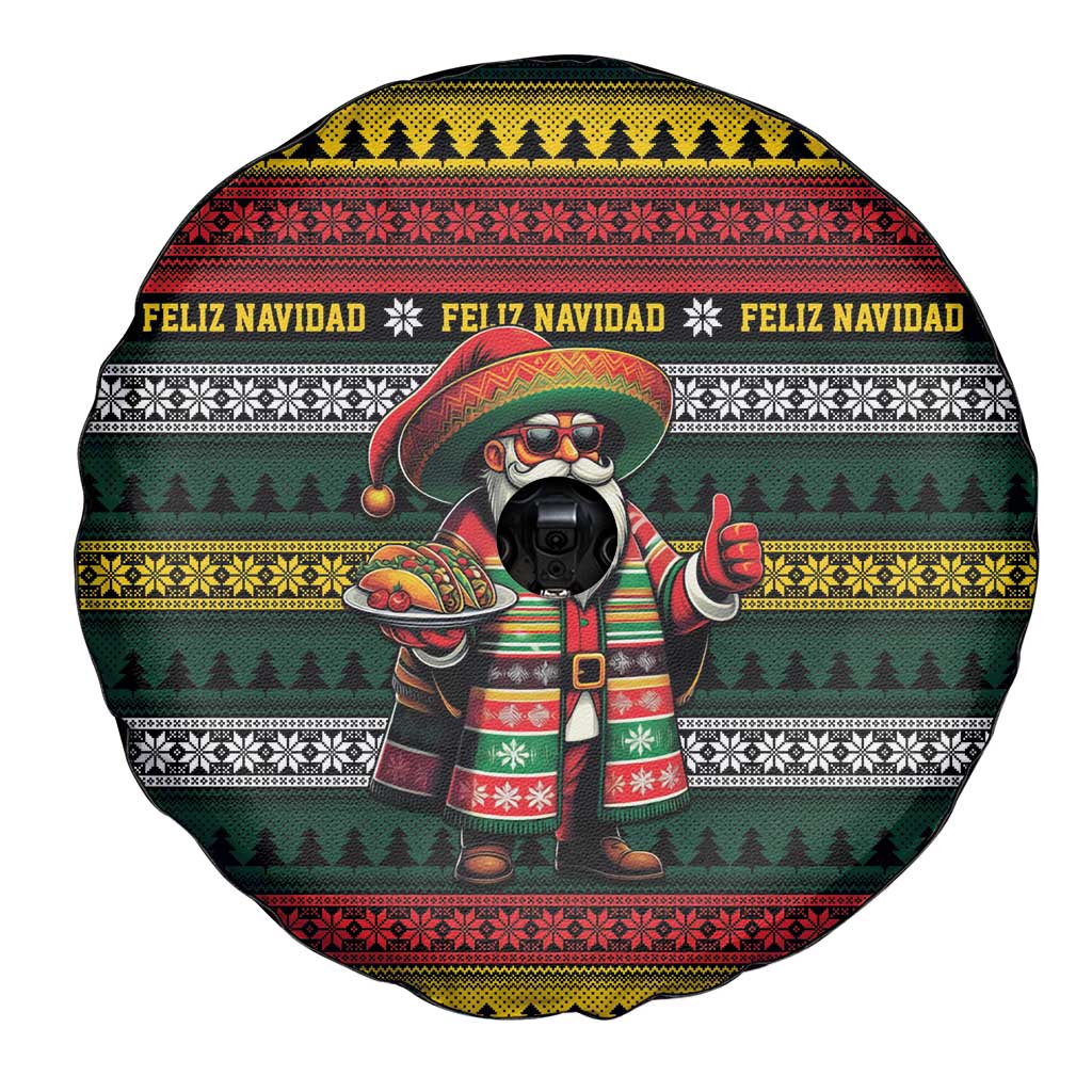 Mexican Santa Sombrero Spare Tire Cover Feliz Navidad Mexico - Wonder Print Shop