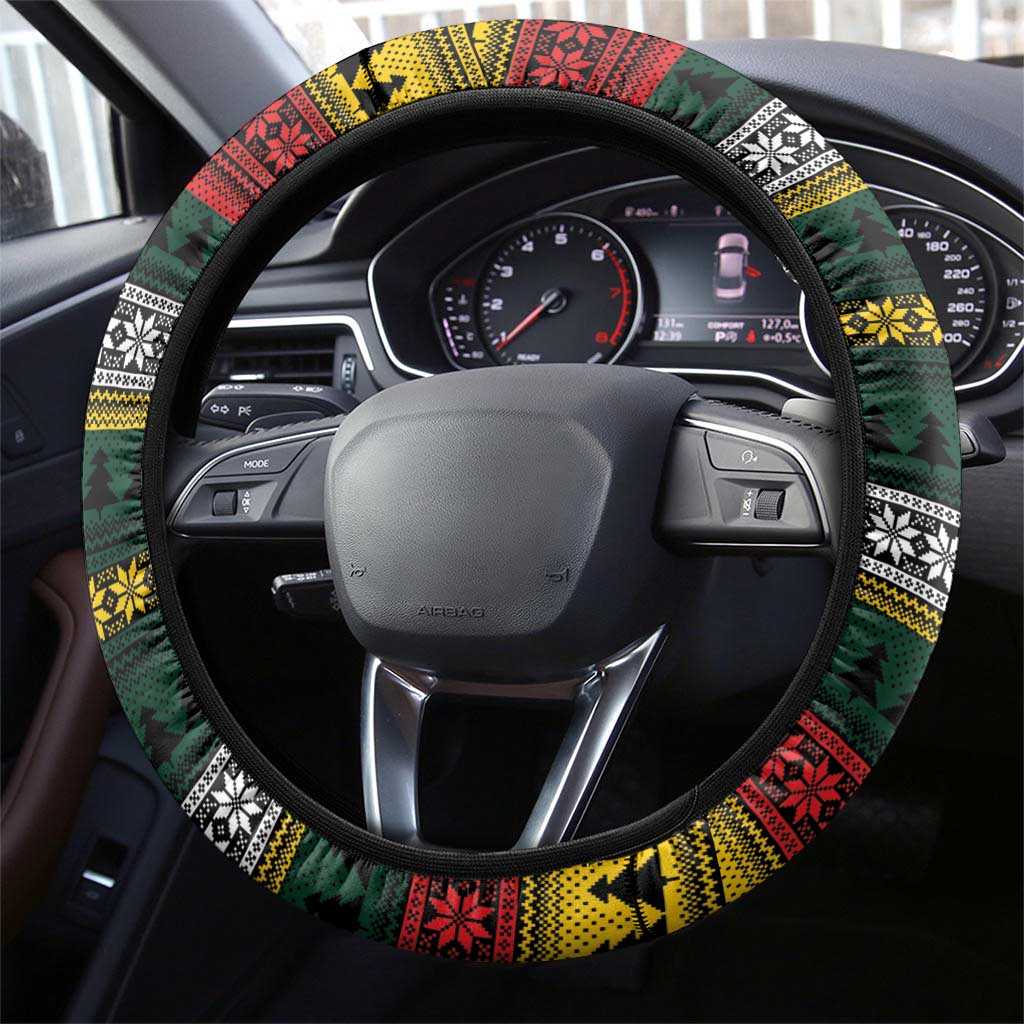 Mexican Santa Sombrero Steering Wheel Cover Feliz Navidad Mexico - Wonder Print Shop