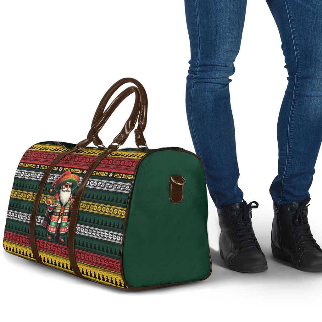 Mexican Santa Sombrero Travel Bag Feliz Navidad Mexico - Wonder Print Shop
