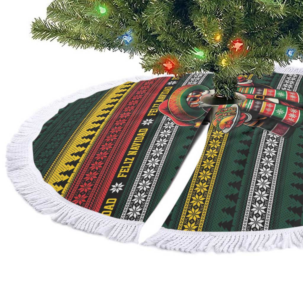Mexican Santa Sombrero Tree Skirt Feliz Navidad Mexico - Wonder Print Shop