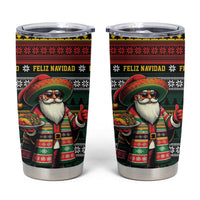 Mexican Santa Sombrero Tumbler Cup Feliz Navidad Mexico - Wonder Print Shop