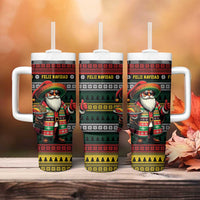 Mexican Santa Sombrero Tumbler With Handle Feliz Navidad Mexico - Wonder Print Shop