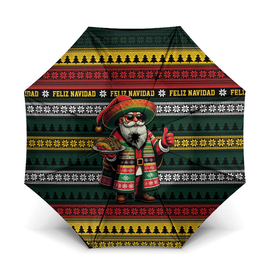 Mexican Santa Sombrero Umbrella Feliz Navidad Mexico - Wonder Print Shop
