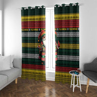 Mexican Santa Sombrero Window Curtain Feliz Navidad Mexico - Wonder Print Shop