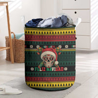 Mexican SEIS Siete 67 Meme Laundry Basket Feliz Navidad Mexico - Wonder Print Shop
