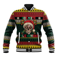 Mexican SEIS Siete 67 Meme Baseball Jacket Feliz Navidad Mexico - Wonder Print Shop