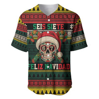 Mexican SEIS Siete 67 Meme Baseball Jersey Feliz Navidad Mexico - Wonder Print Shop