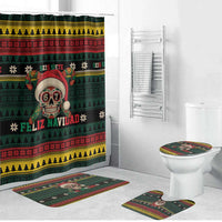 Mexican SEIS Siete 67 Meme Bathroom Set Feliz Navidad Mexico - Wonder Print Shop