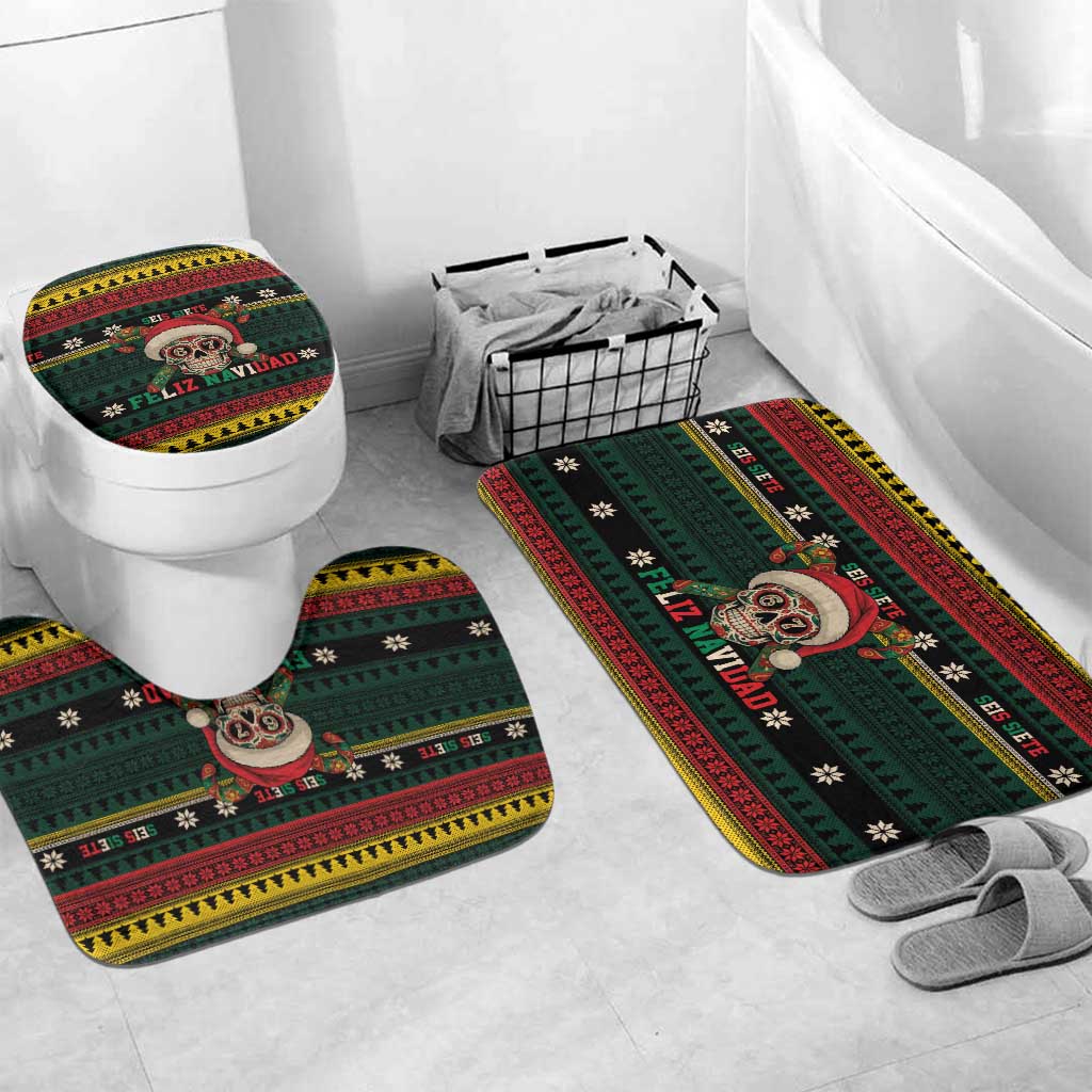 Mexican SEIS Siete 67 Meme Bathroom Set Feliz Navidad Mexico - Wonder Print Shop