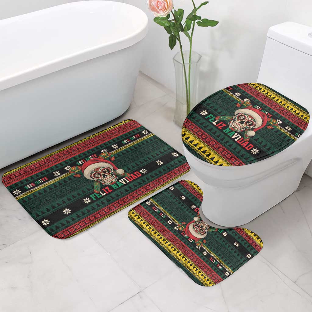 Mexican SEIS Siete 67 Meme Bathroom Set Feliz Navidad Mexico - Wonder Print Shop