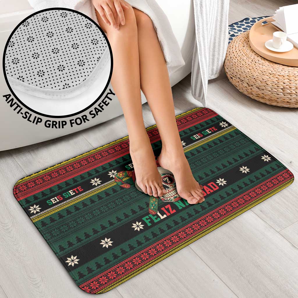 Mexican SEIS Siete 67 Meme Bathroom Set Feliz Navidad Mexico - Wonder Print Shop