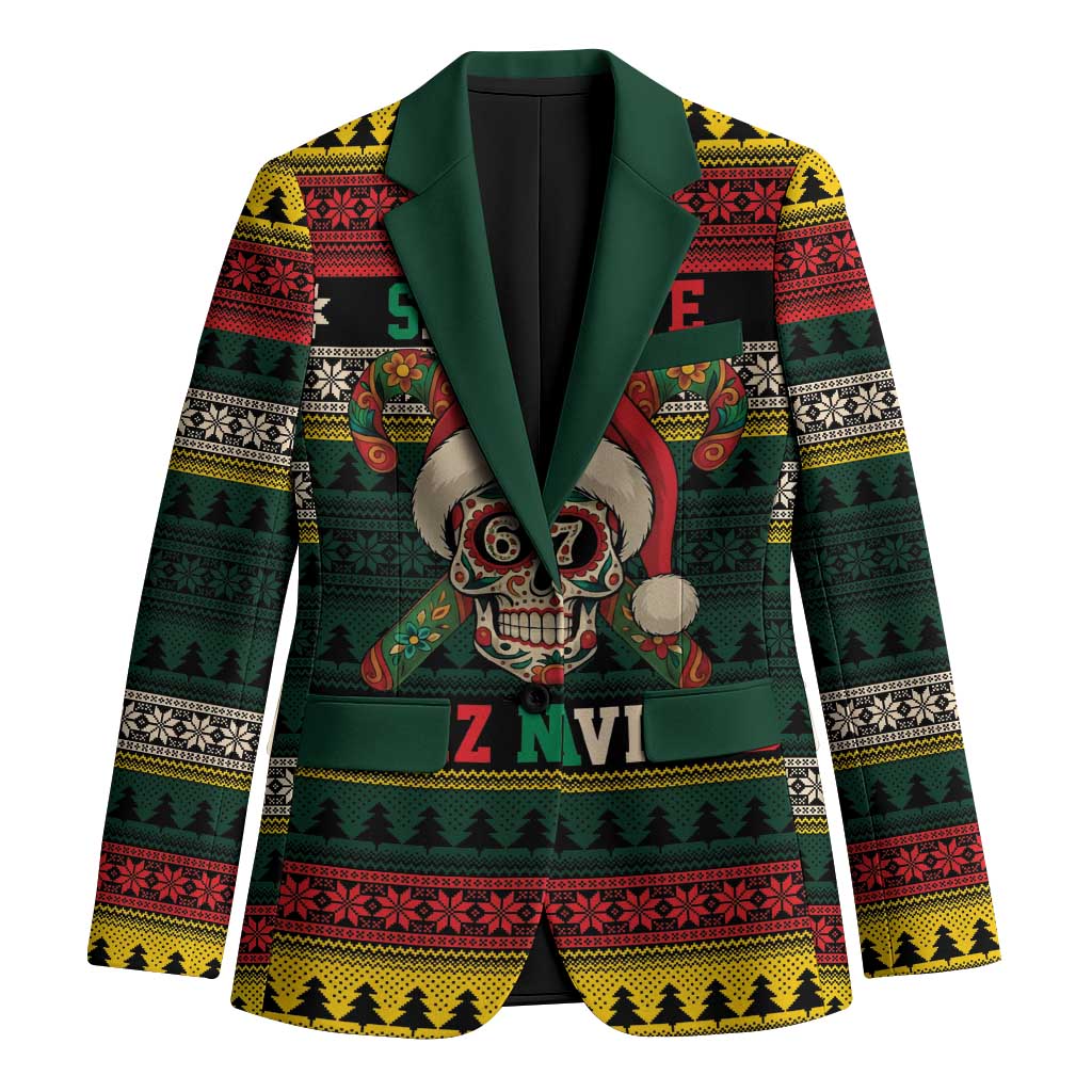 Mexican SEIS Siete 67 Meme Blazer Feliz Navidad Mexico - Wonder Print Shop