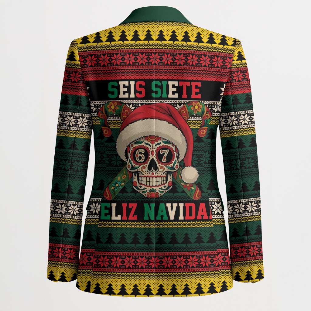 Mexican SEIS Siete 67 Meme Blazer Feliz Navidad Mexico - Wonder Print Shop