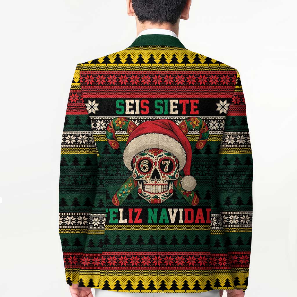 Mexican SEIS Siete 67 Meme Blazer Feliz Navidad Mexico - Wonder Print Shop