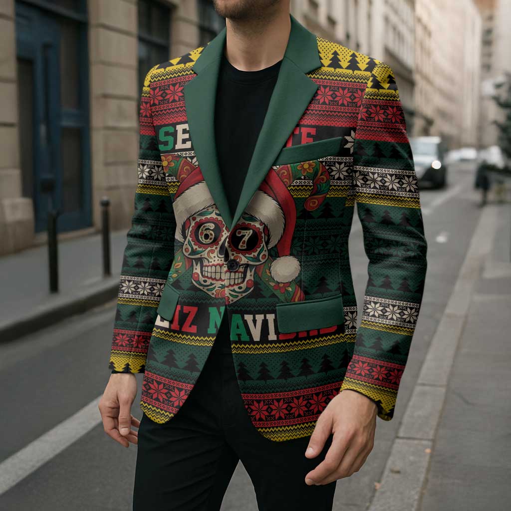 Mexican SEIS Siete 67 Meme Blazer Feliz Navidad Mexico - Wonder Print Shop