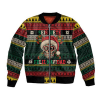 Mexican SEIS Siete 67 Meme Bomber Jacket Feliz Navidad Mexico - Wonder Print Shop