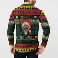 Mexican SEIS Siete 67 Meme Button Sweatshirt Feliz Navidad Mexico - Wonder Print Shop