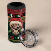 Mexican SEIS Siete 67 Meme 4 in 1 Can Cooler Tumbler Feliz Navidad Mexico - Wonder Print Shop